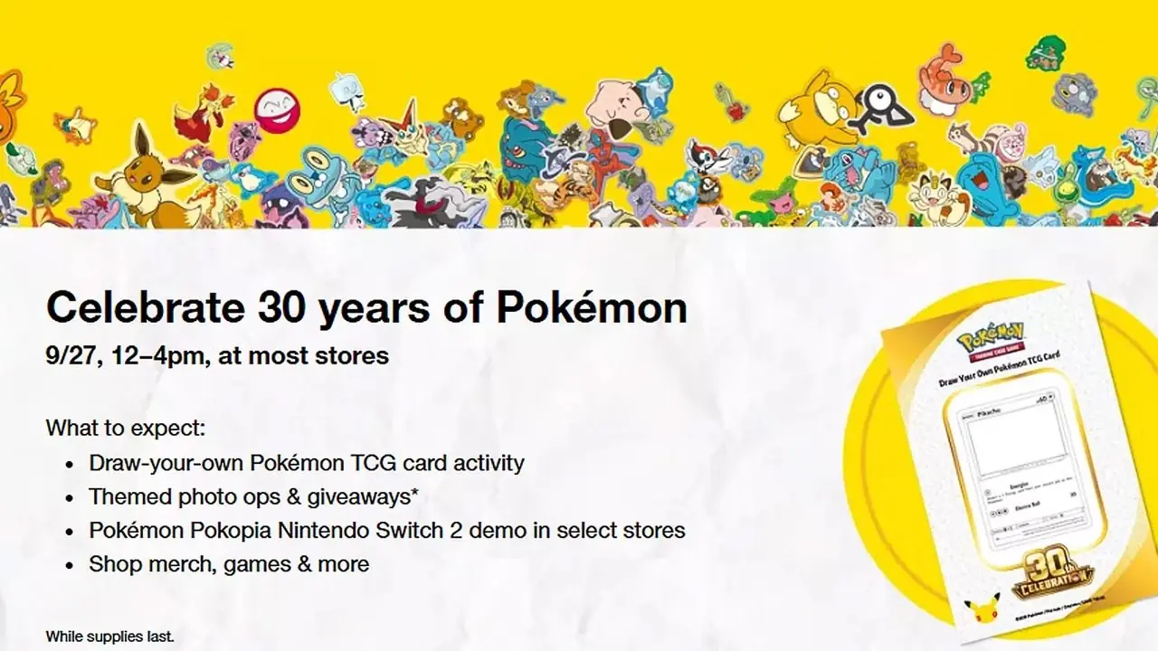 Target Célébrez les 30 ans de Pokémon le 27 septembre 2026 Target Célébrez les 30 ans de Pokémon le 27 septembre 2026