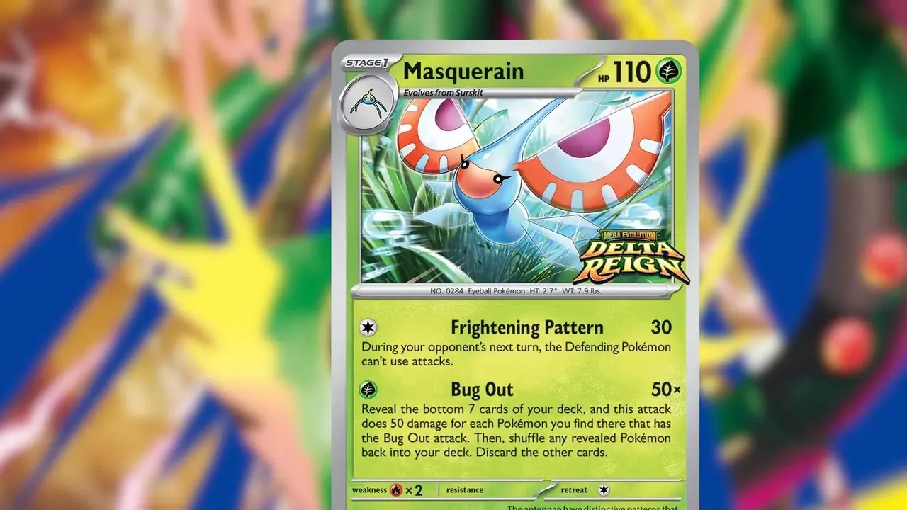 Mega Rayquaza ex del set Delta Reign de Pokémon TCG