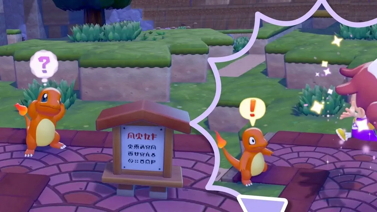Pumpkaboo와 Gourgeist 및 할로윈 장식이 있는 포켓몬 Pokopia Ditto