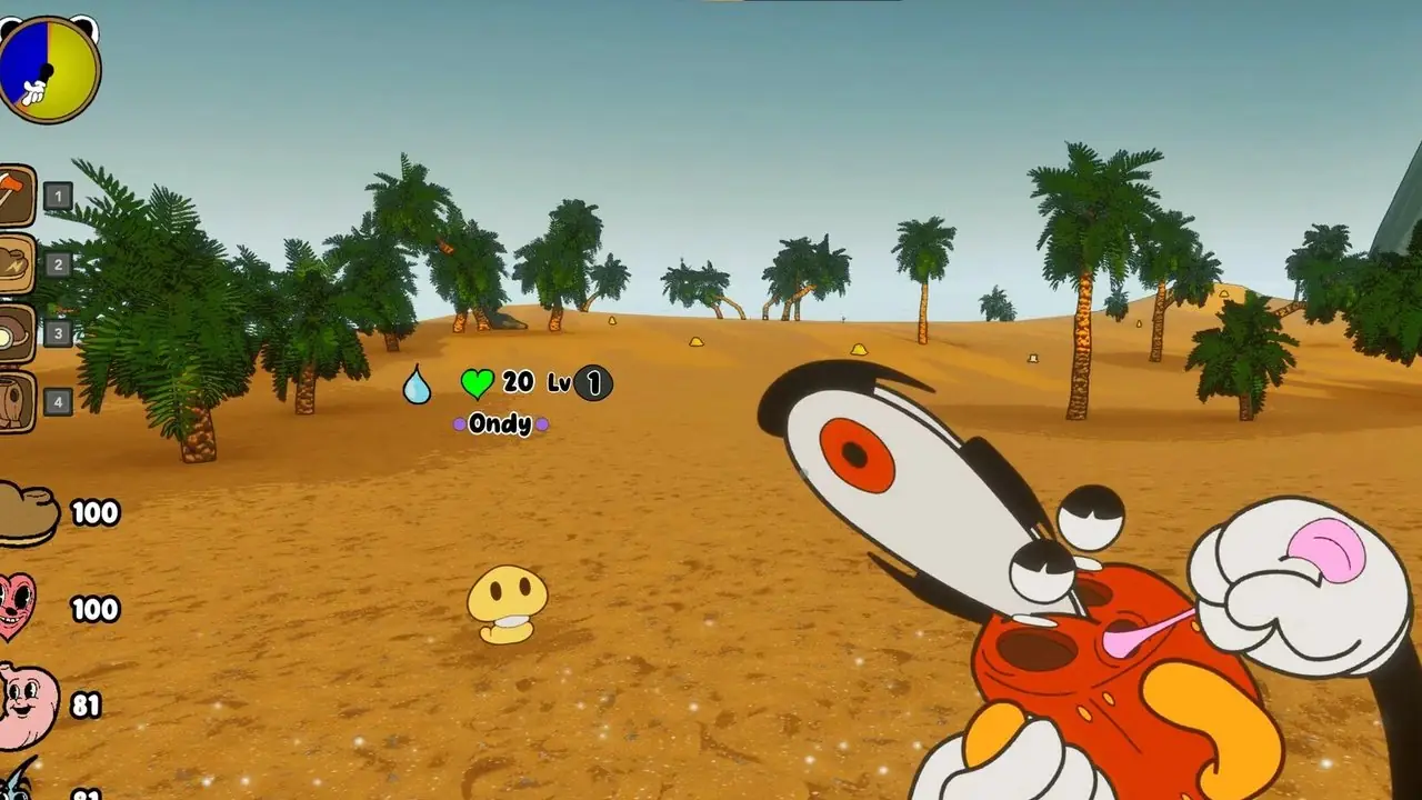 わずかにぼやけた黄色がかった背景に、半透明の青い Steam ロゴと白い外側のグロー効果。
