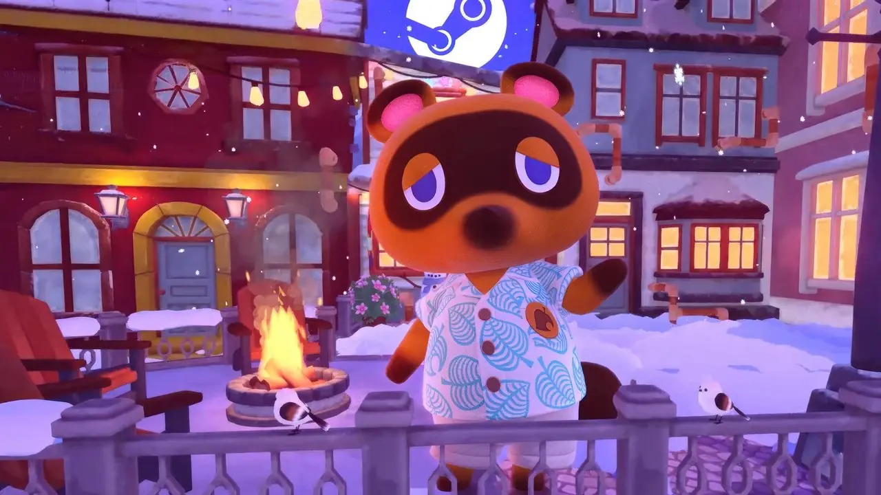 Steams senaste mysiga spelkanaler Animal Crossing, som äger rum helt på vintern