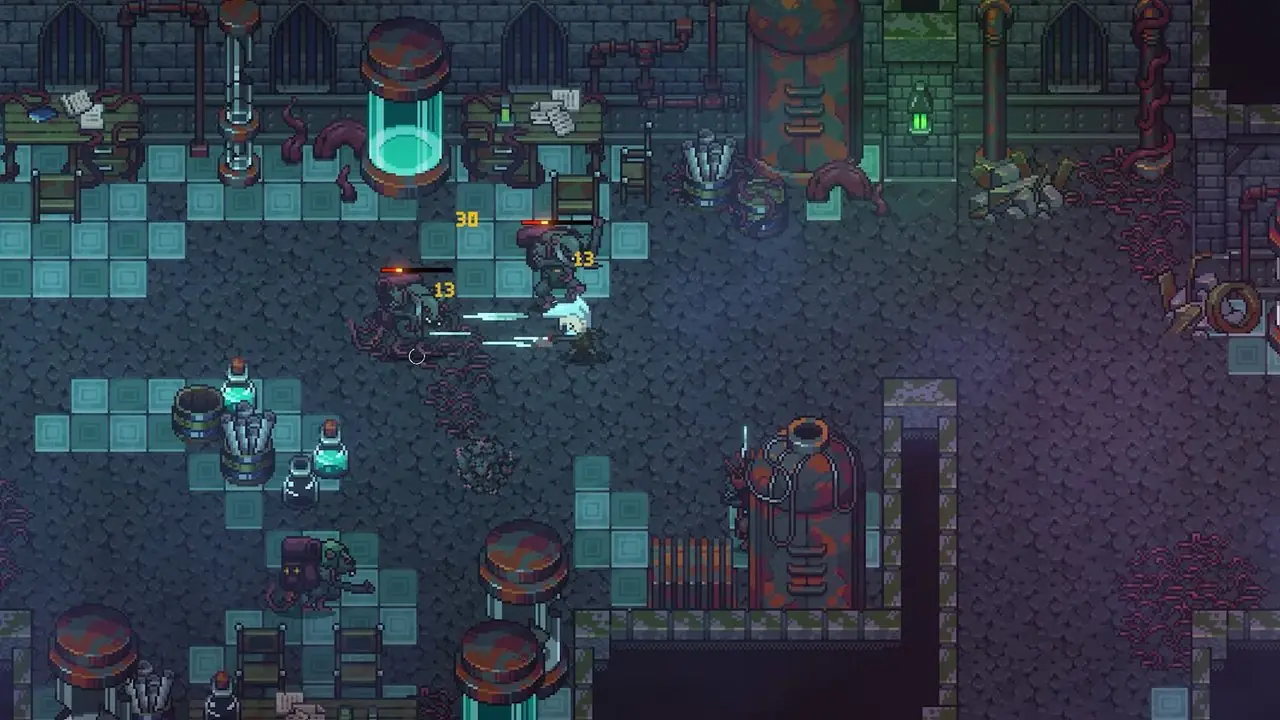 Personaggi di Stardew Valley e Diablo sullo screenshot di Emberville