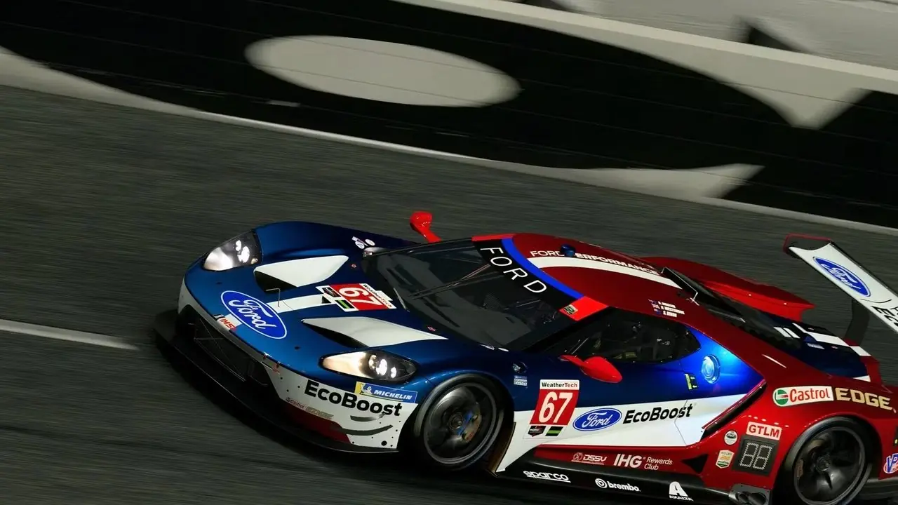 ford gt racerbil '18 och dallara sf23 superformel i gran turismo 7 visas med deras limited-edition stealth mode-skal.