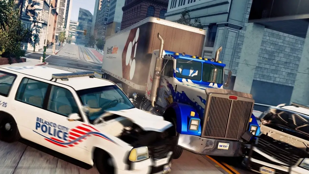 beamng.drive のビーチのスクリーンショットの上にプレイステーションのロゴ。