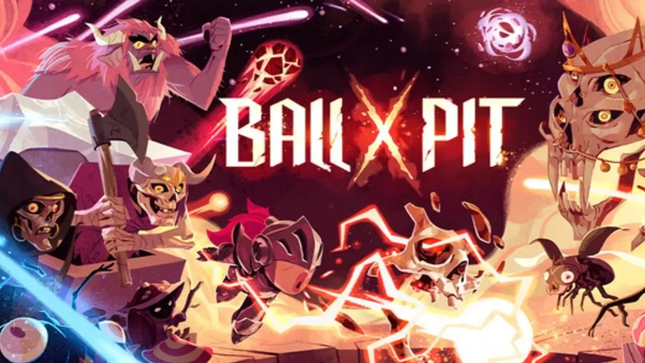 Logo PS Plus na Ball x Pit zamazany zrzut ekranu