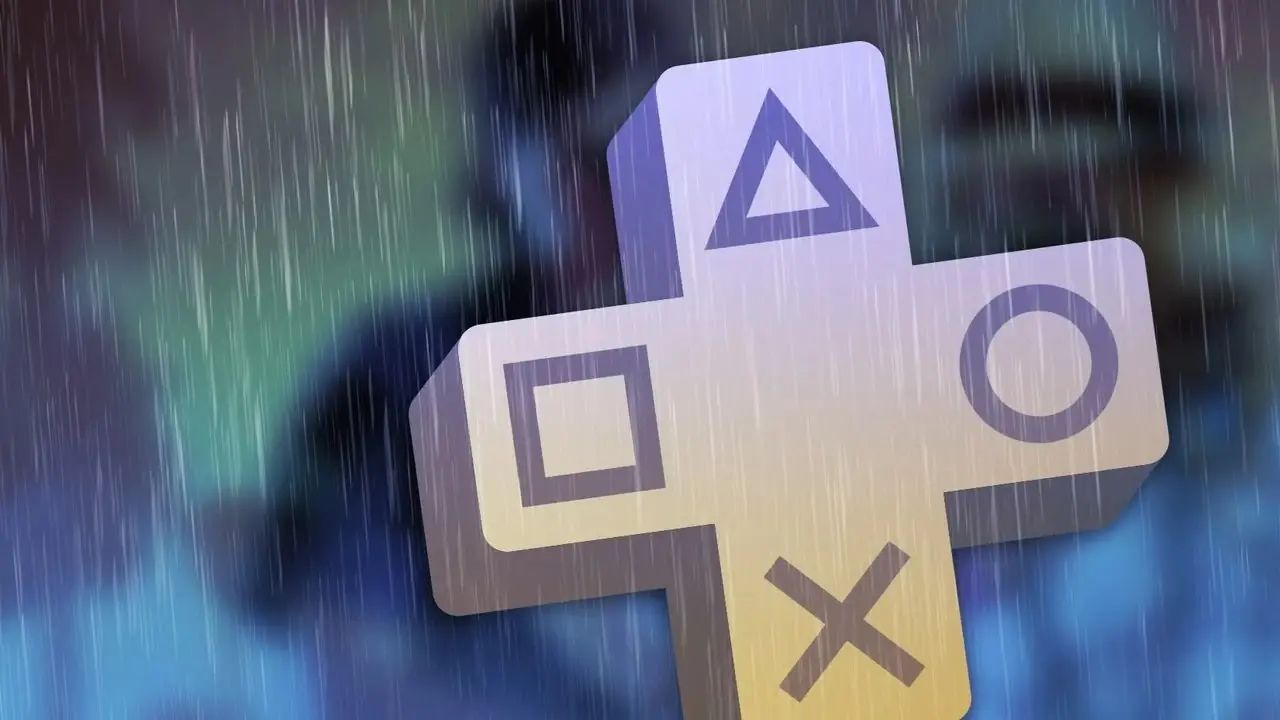 Il logo ps plus pioveva con gta 5 sullo sfondo