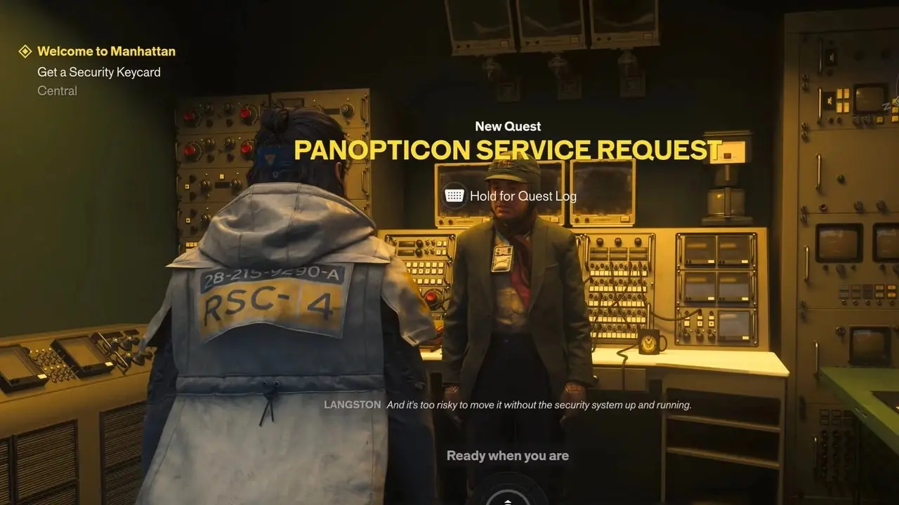 Panopticon Service Request Quest in Control Resonant 1