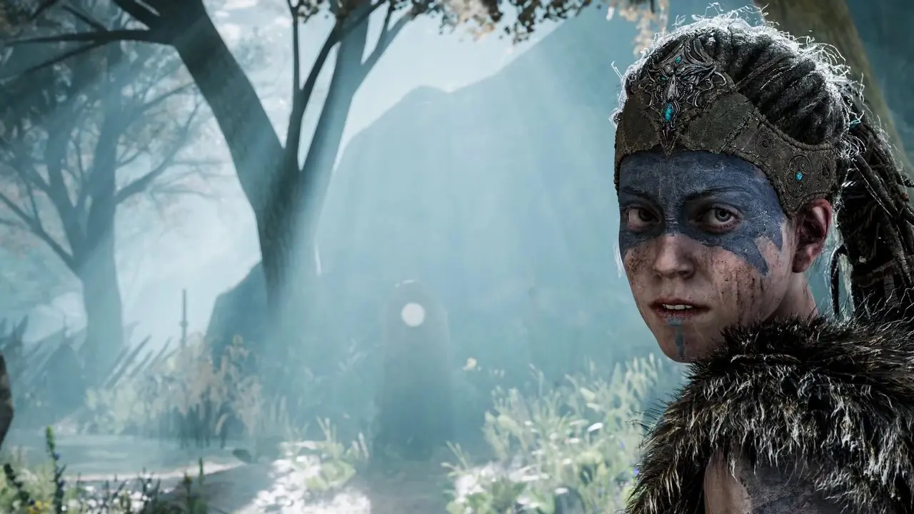 Senua con spada in Hellblade 3 art