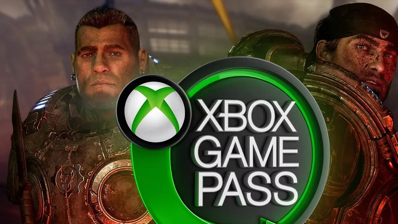 Logotipo de Xbox Game Pass con personajes del día electrónico de Gears of War