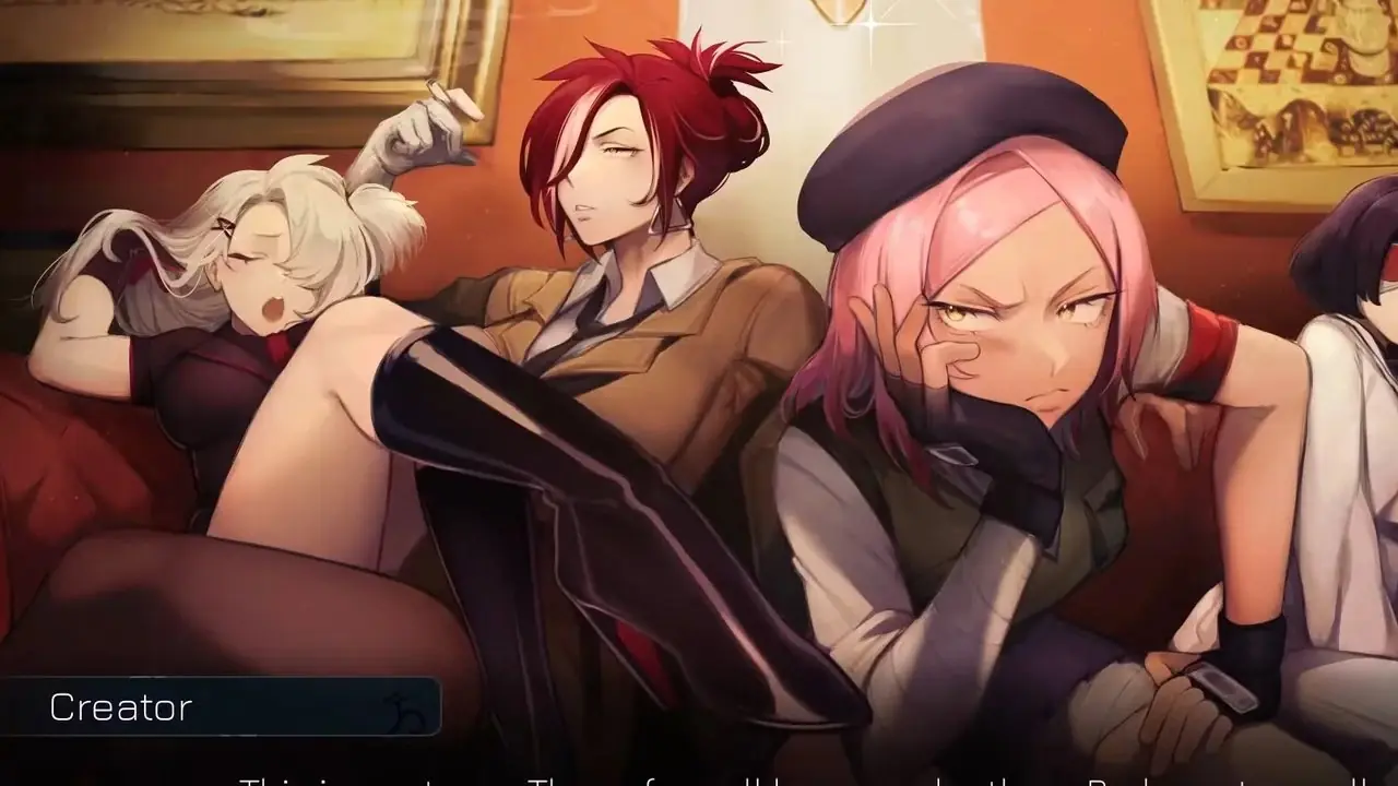 Un letrero redondo de Xbox Game Pass de color rosa brillante frente a una obra de arte de Kernel Hearts de un personaje de anime con una sonrisa amenazadora.